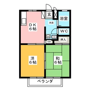 サンシティ倉林B【2階】の間取り