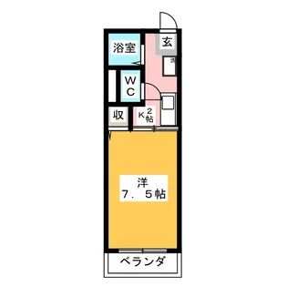シティハイムクレスト【2階】の間取り