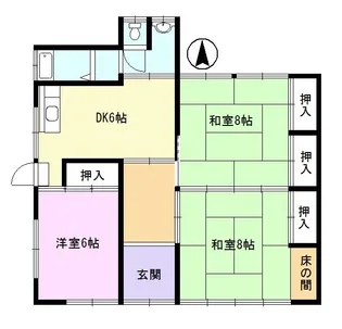 岐阜県中津川市中津川【一戸建】の間取り