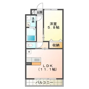 シャンティーク【6階】の間取り