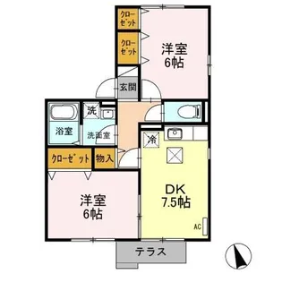 ウィルモアAR【1階】の間取り