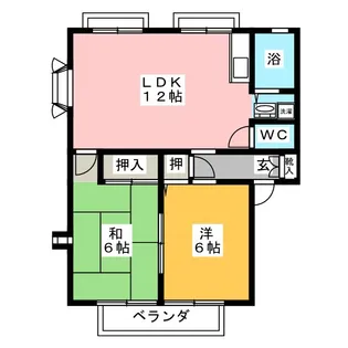 サンビレッジ住吉 D棟【2階】の間取り