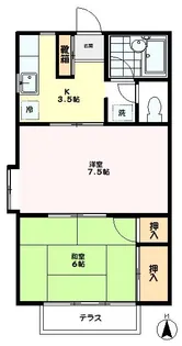 K FLATS【2階】の間取り