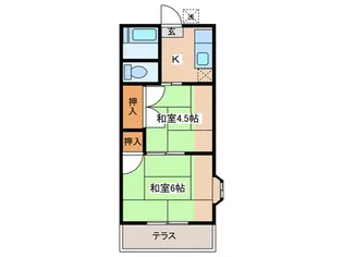 シティーハイム健【1階】の間取り