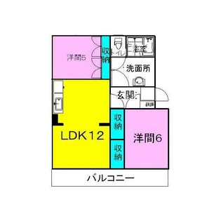 東町グランドハイツ【2階】の間取り