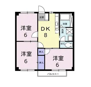 広島県広島市佐伯区坪井1【アパート】の間取り