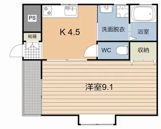 ラフィーネうすき【2階】の間取り