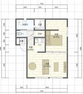 サンヒルズK-1【1階】の間取り