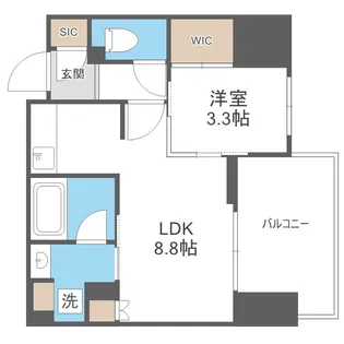 コンフォリア・リヴ本町WEST Q【5階】の間取り