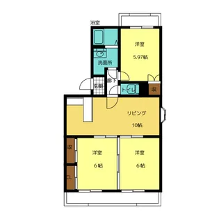 ラ・カシタ・土一揆【3階】の間取り