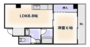 上田マンション【5階】の間取り