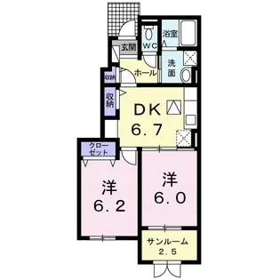 ハウオリ エルア【1階】の間取り