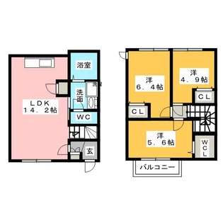 愛知県岩倉市大地町郷内【一戸建】の間取り