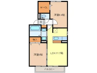グレイス アベニュー上浜町【1階】の間取り