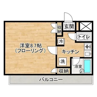 ダウンタウン市名坂【1階】の間取り