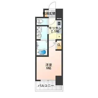 エスリード難波AGREA【11階】の間取り