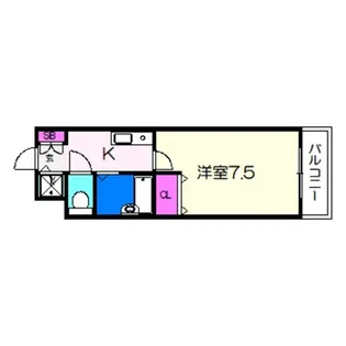 ボナール遠里小野【1階】の間取り