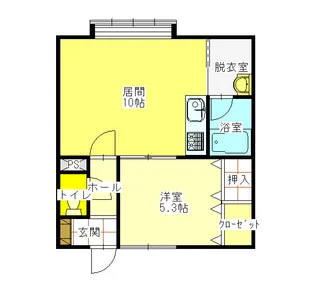 中出コーポ【2階】の間取り