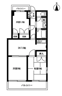 学園パレス【2階】の間取り