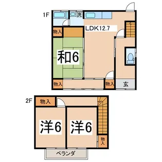 山梨県甲府市里吉1【一戸建】の間取り