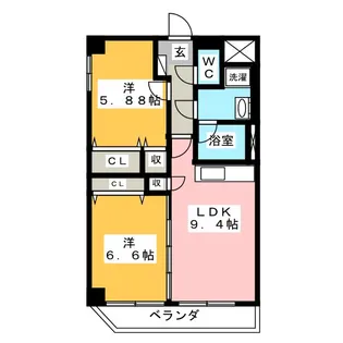 Stella HashimotoII【3階】の間取り