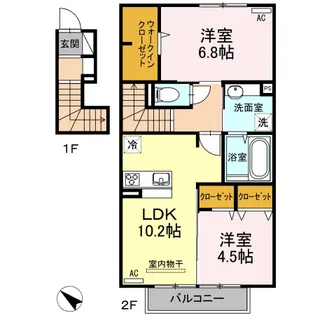 ヴェルフォーレ【2階】の間取り