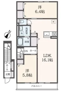 神奈川県横浜市港北区高田町【アパート】の間取り