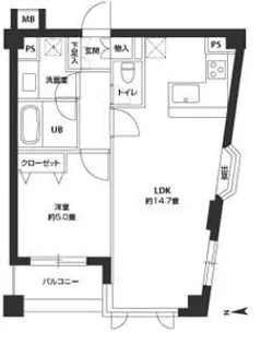 カスタリア自由が丘【3階】の間取り
