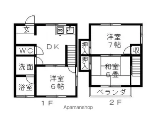 コーポ藤岡【1階】の間取り