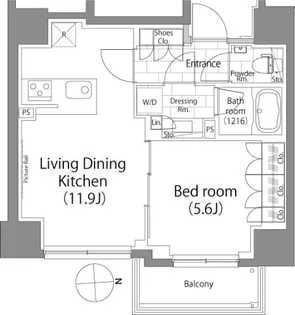 東京都台東区元浅草2【マンション】の間取り