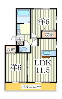 カシータIII【2階】の間取り