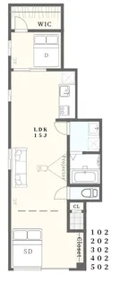 グランクオール小石川【5階】の間取り