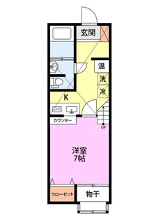 新潟県新発田市富塚町1【アパート】の間取り