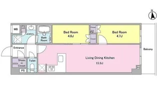 埼玉県川口市東川口1【マンション】の間取り