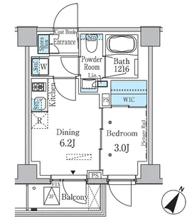 ラテスト白金台【2階】の間取り