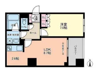ヴィアーレ四谷【3階】の間取り