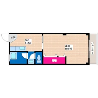 大生マンション巽【4階】の間取り