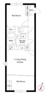 グローリオシェルト桜新町【4階】の間取り