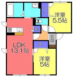 ヴィラコートII【2階】の間取り