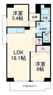 リバーサイドMAKIBA【1階】の間取り