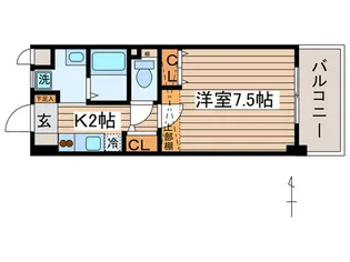 昴新瑞橋【4階】の間取り