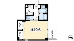 シェルクレール北山【2階】の間取り