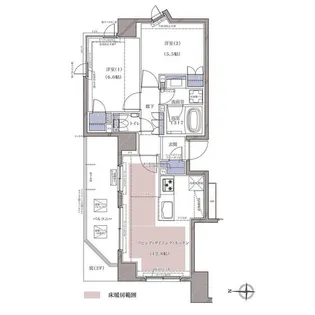 神奈川県横浜市神奈川区青木町【マンション】の間取り