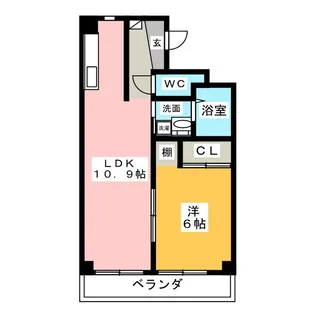 第2ハイツアカネ【2階】の間取り