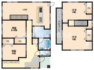 福岡県久留米市田主丸町豊城【一戸建】の間取り