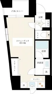 カスタリア新宿御苑【1階】の間取り