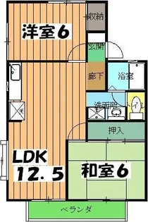 シャトーコンフォール【1階】の間取り