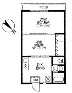 コーポハヅキ【1階】の間取り