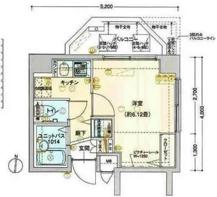 ヴェルト両国【6階】の間取り