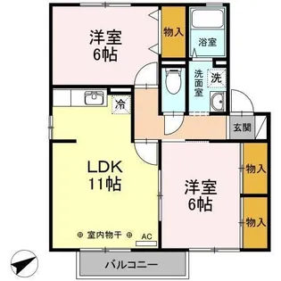 セジュール美樹【2階】の間取り
